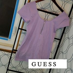 Euc guess size small zip front shirt
